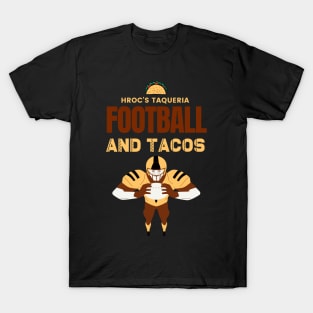 American Football and Mexican Tacos! Funny Football design! T-Shirt